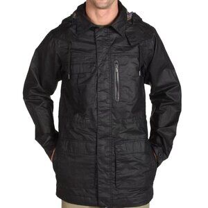 NEW Columbia Newbury Park Jacket! L  Black  Omni Shield  Waxed Cotton Type Feel